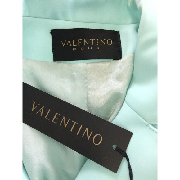NWT Authentic Unique Valentino Light Aqua Blue Jacket Blazer French IT 36 US 2 4 - Picture 11 of 11